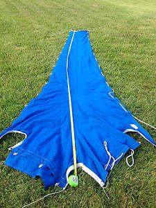 Sailboat 15&#039; mast boom cover blue sunbrella -good condition sail usa -best offer