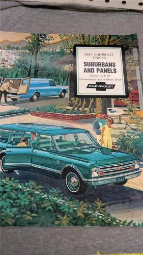 Chevrolet 1967 suburban panel truck v8 292 327 283 4 wheel advertizing brochure