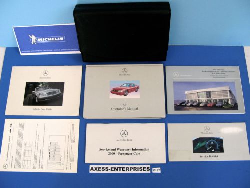 00 2000 mercedes r129 sl 500 600 sl500 sl600 owners manuals books case set f167