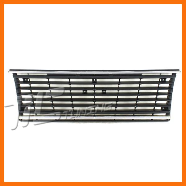 82 83 subaru gl 2wd black front plastic grille panel chrome molding 1brat gl 4wd