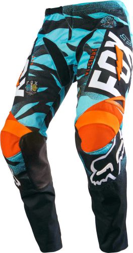 Fox racing vicious motocross mx sx dirtbike offroad atv bmx aqua 180 pant sz: 34