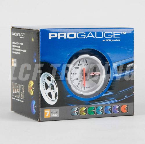 Spw progauge 7 color led vacuum pressure gauge push button for 52mm hole