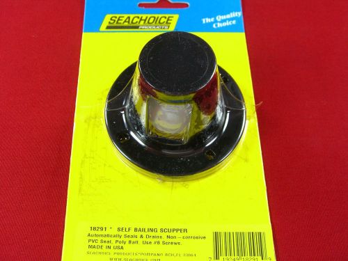 Scupper boat drain self bailing check ball valve black seachoice 18291