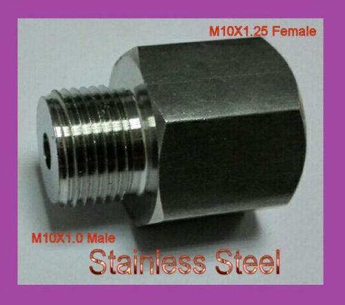 M10x1 male to m10x1.25 female metric fitting gauge adapter sensor sender s.s -5m