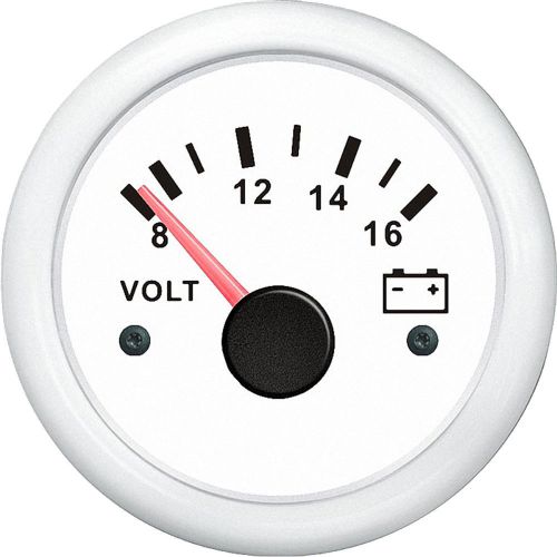 Marine voltmeter gauge boat voltage meter outboard plastic bezel 8-16v 52mm