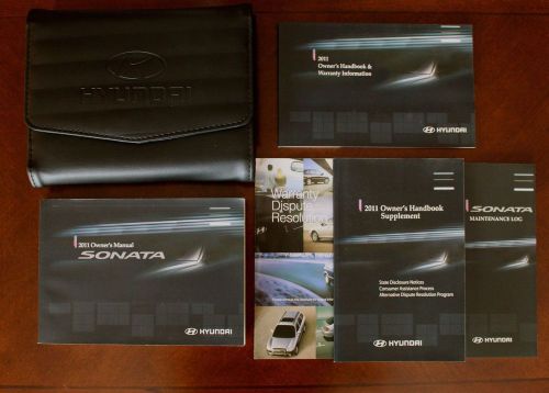 2011 hyundai sonata owner&#039;s manual set w/case new
