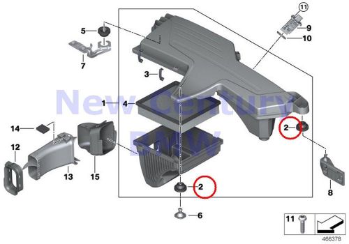 2 x bmw genuine intake muffler bump stop f22 f23 f30 f30n f31 f31n f32 f33 f34 f