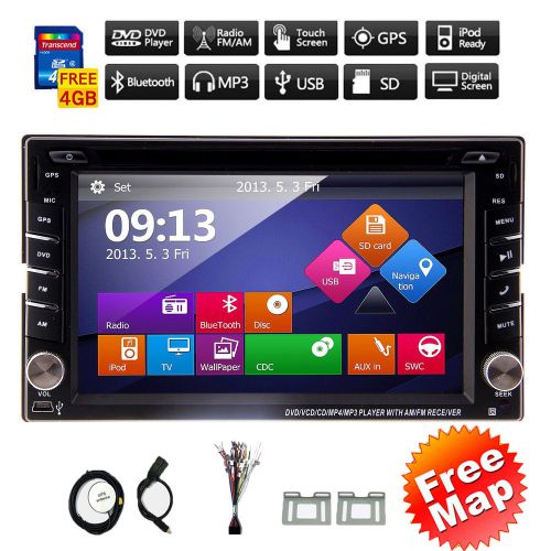 6.2&#034; touch screen 2din gps navigaiton car dvd player bluetooth stereo radio ipod