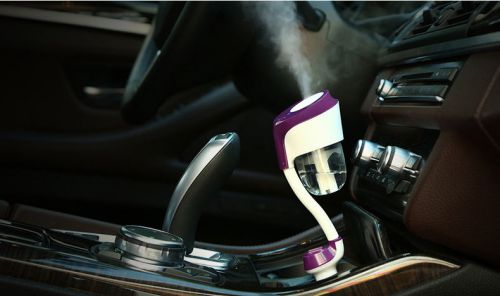 Car fragrance humidifier cigarette lighter with usb socket appliances purple