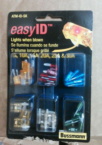 Bussmann atm-id-sk easyid fuse assortment kit - 36 pieces - led * free shipping!