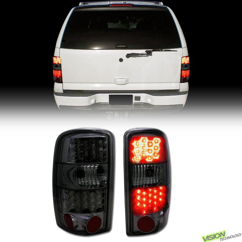 00-06 suburban/tahoe/yukon smoke lens led tail lights brake/stop lamps lh+rh l+r