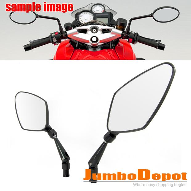 8mm 10mm black weave motorcycle side rear view mirror new style 2 universal fits