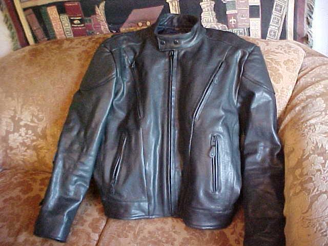 Milwaukee leather mens motorcycle jacket - minimal wear  