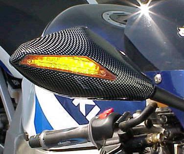 1987-2013 kawasaki ninja 250 carbon integrated mirrors