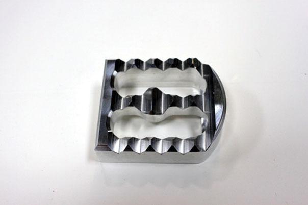 Joker machine serrated cover for brake pedal raw aluminum for hd fxcw fxdwg fxst