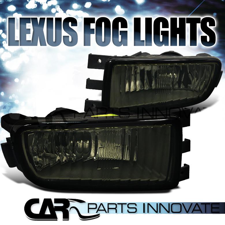 1998-2005 lexus gs300 gs400 gs430 smoke lens fog lights driving bumper lamp