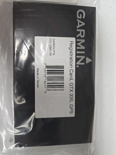 Garmin gtx 335 registration card