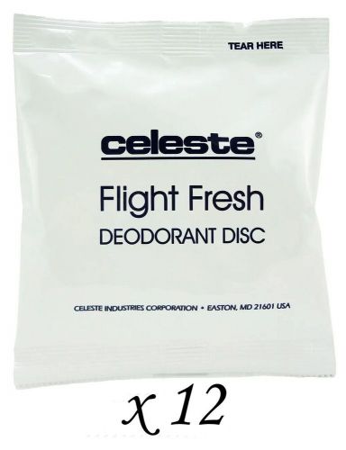 12 celeste flight fresh deodorant discs - eucalyptus white sd-5500z