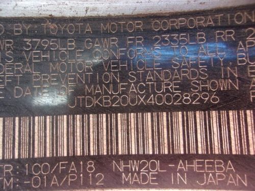 Used hybrid / electric direct current (dc) power module fits: 2004 toyota prius