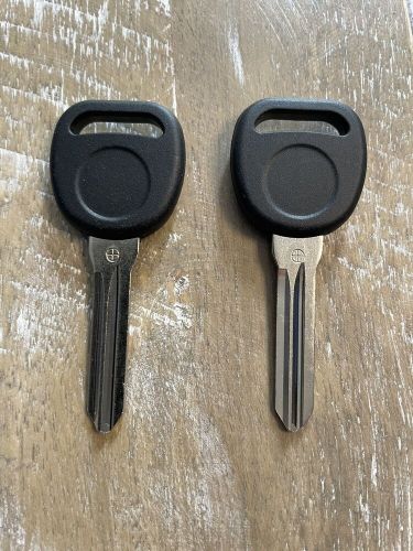 2 new uncut chevrolet gmc transponder chipped ignition/doors key blanks b111-pt