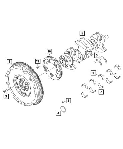 Genuine mopar rear main crankshaft seal 68440358aa