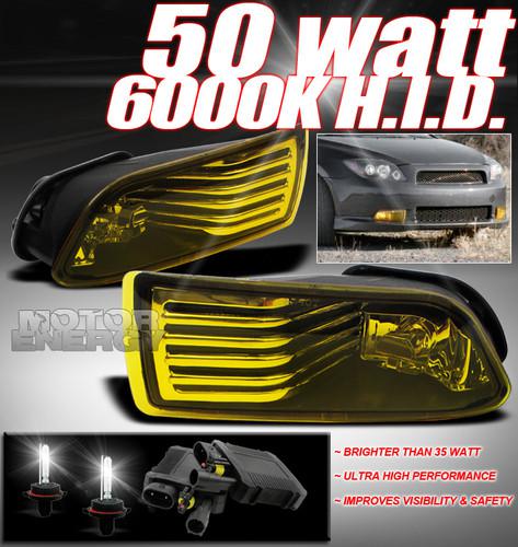 2004-2010 scion tc bumper jdm yellow fog light lamp w/50w hid+harness+switch kit