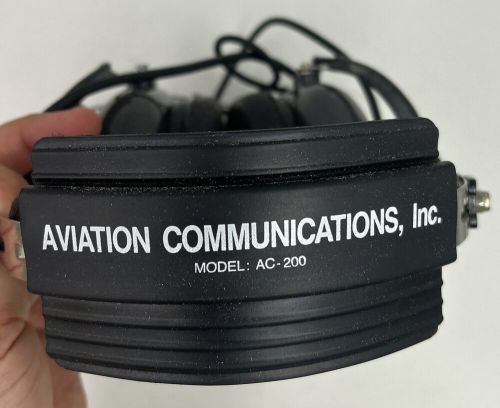 Aviation communications ac-200 pilot aviator headset avcomm untested