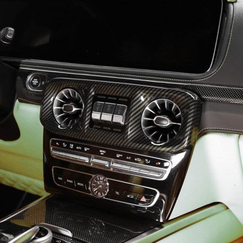 Carbon abs center air vent outlet panel trim for mercedes g class w463 2019-2022