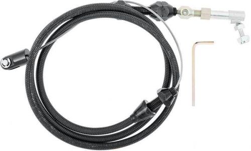 Lokar 24&#039;&#039; universal stainless throttle cable with black stainless steel housing