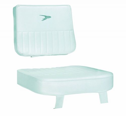 Wise 8wd562-2-710 ladder back helm chair seat cushion set white ‎22&#034;l x 17&#034;w