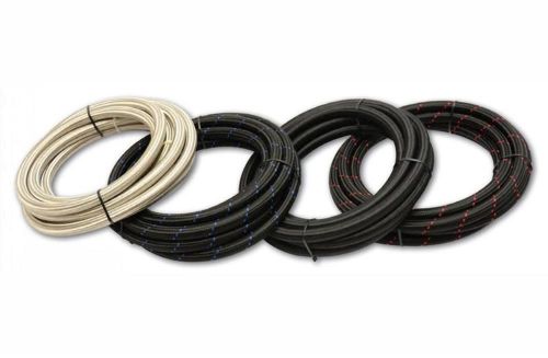 Vibrant -8 an black nylon braided flex hose (10 foot roll)