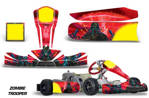 Go-kart graphics kit decal for tony kart cadet zombie trooper red