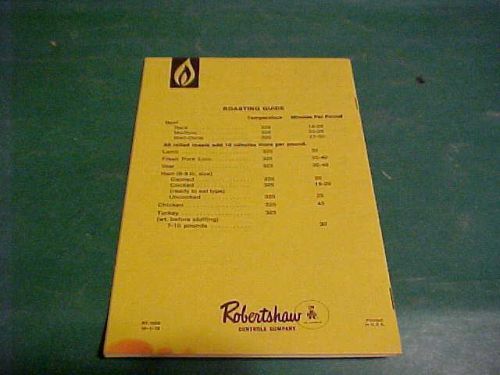 1972 rv range instructions recipes robertshaw controls