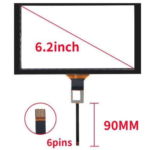 6.2&#034; 6-pin touch screen glass digitizer jr-005-gt911 for variety car radio-