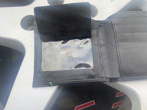 Ford motorsport embossed blk leather wallet frm 85 5.0 saleen mustang gt cobra