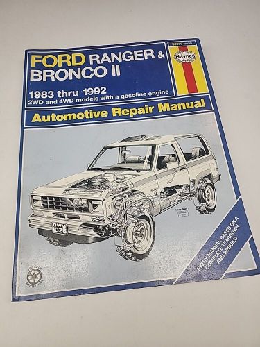 Auto repair manual haynes ford ranger &amp; bronco ii 1983-92 #36070 (1026)