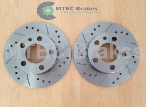 Mk4 golf drilled grooved rear 232mm solid discs &amp; pads