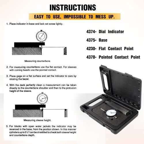 6434 sleeve height &amp; counter bore gauge for diesel engines cylinder bore gauge