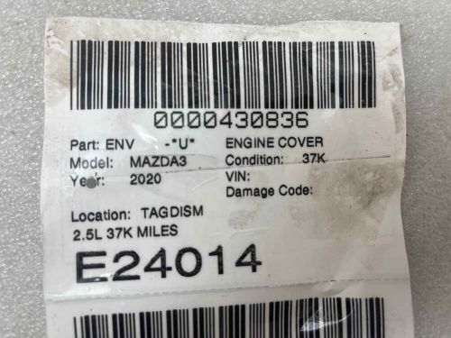 2020 mazda 3 2.5l engine cover (37k miles) - oem