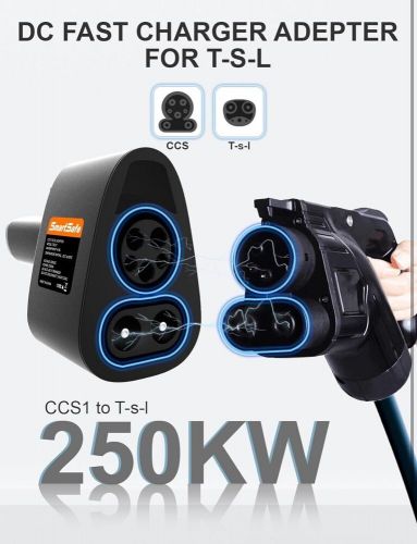 Smartsafe ccs1 to tsl adapter for tesla model charging attachment 500vdc 250kw