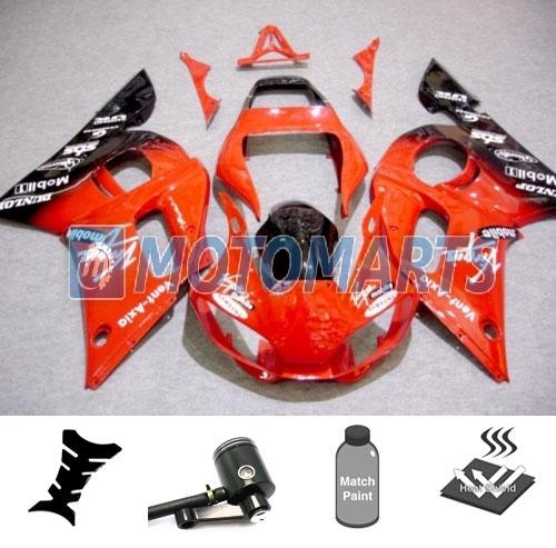 Bundle inj fairing w/ brake fluid pot for yamaha yzf 600 r6 1998 99 00 01 02 ac