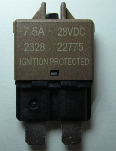 2 bussmann 22775 manual reset circuit breaker blade fuse atc type iii 7.5a 28vdc