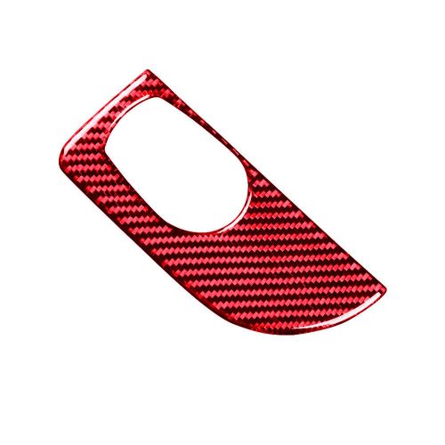 Red carbon fiber headlight switch trim for bmw 6 series e63 e64 m6 2004-10 a-