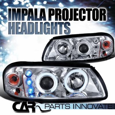 Chevy 00-05 impala ss ls led halo projector headlights lamp chrome