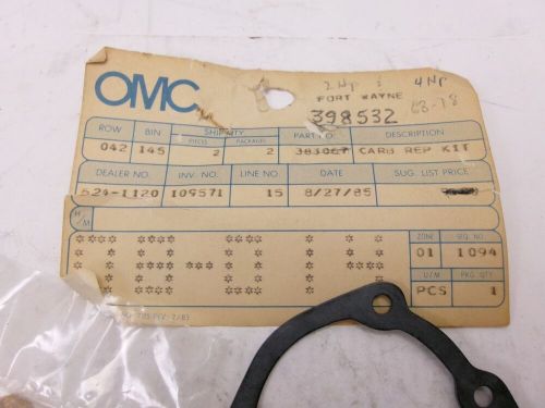 Omc carb kit pn 383067-ss 398532