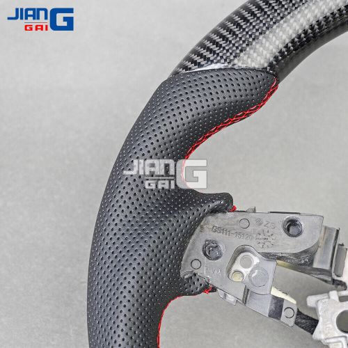 Real carbon fiber perforated leather steering wheel for 18~21 honda accord 10th