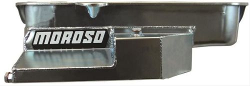 Moroso oil pan steel clear zinc 8 qt. 6.5&#034; deep small block chevy 2-pc # 21326