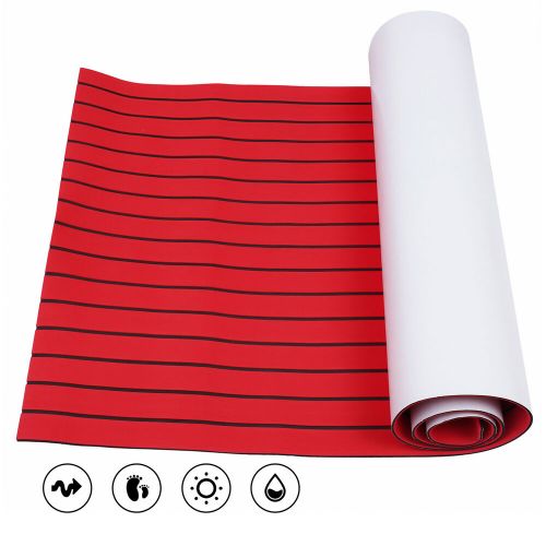 Eva foam boat decking sheet mat faux teak deluxe marine yacht flooring red