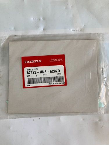 Genuine honda decal, &#034;sportrax&#034;, &#039;05 trx250ex &amp; 450r, 87122-hn6-a20zd, (1)