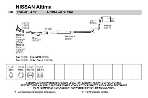 Walker 31658 - high temperature graphite with wire mesh core donut exhaust